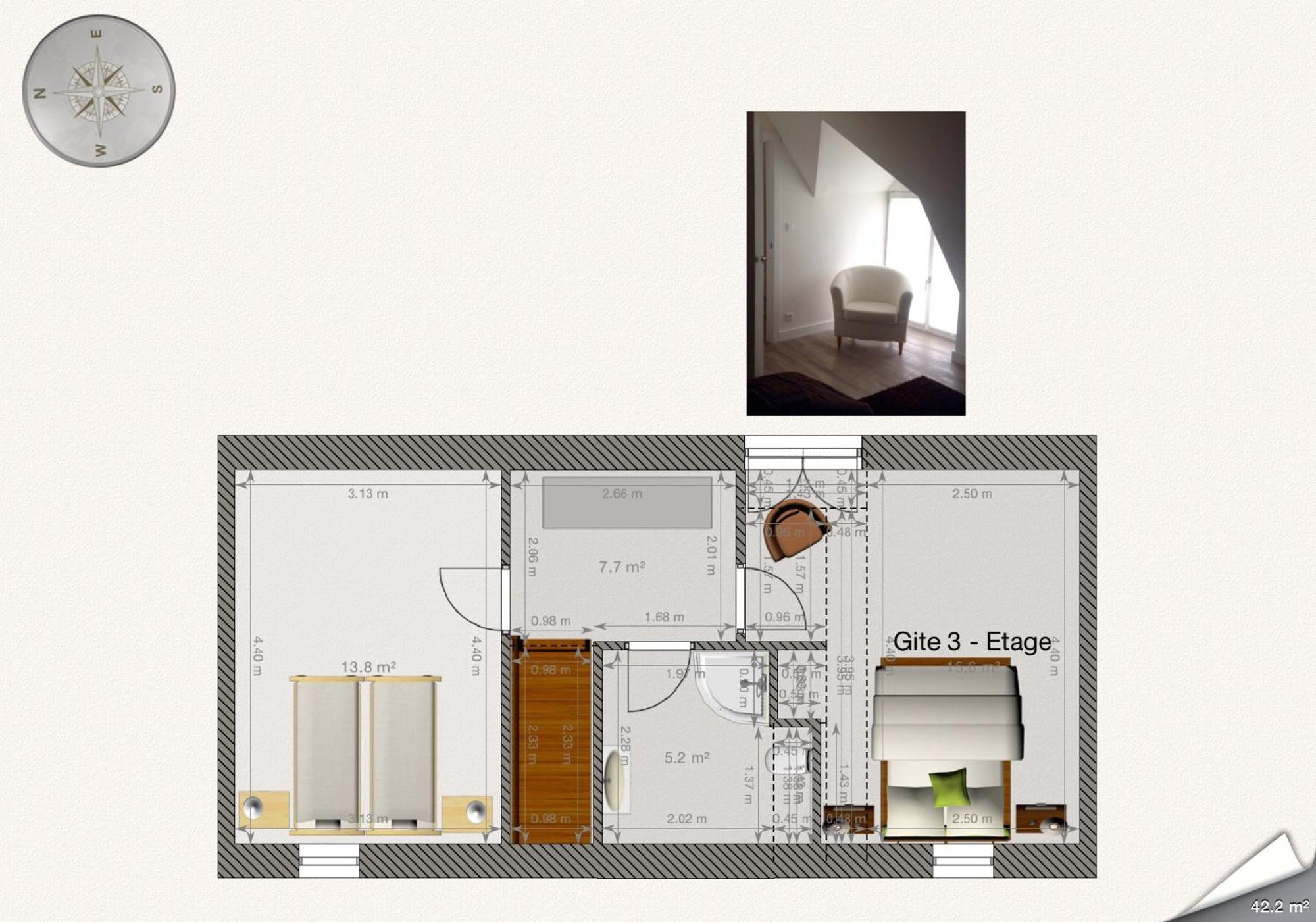 B&B Au Moulin 1771 모네인 객실 사진