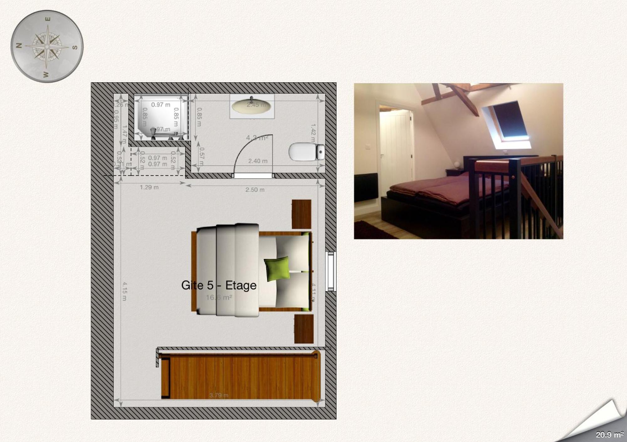 B&B Au Moulin 1771 모네인 객실 사진
